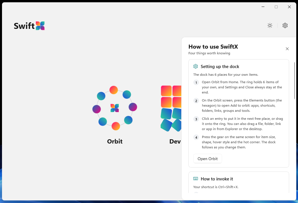 The How to drawer sliding over the Home screen.